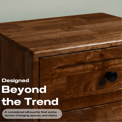 Savana Solid Wood 2-Drawer Nightstand