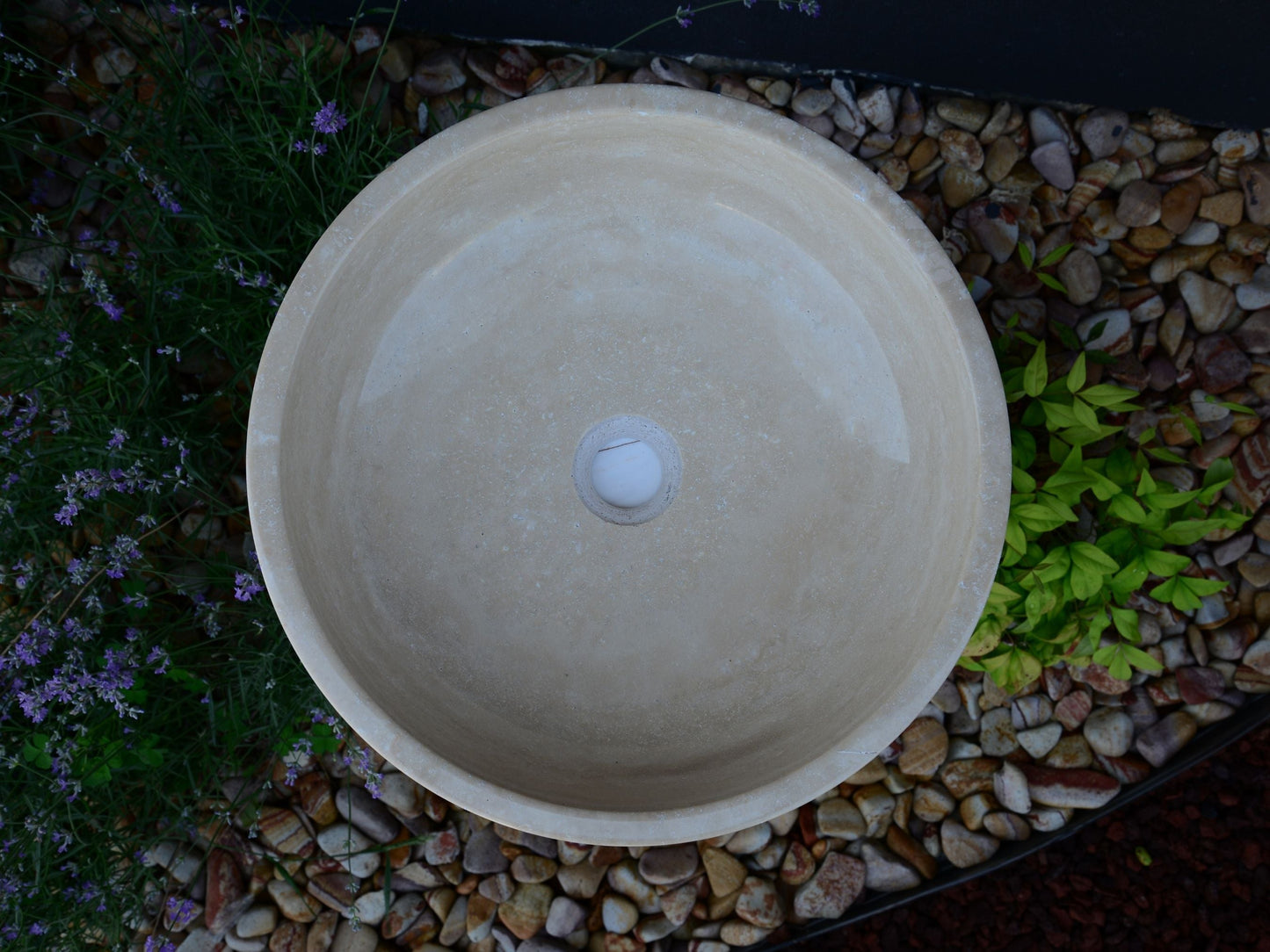 HANDCRAFTED LIGHT TRAVERTINE SINK