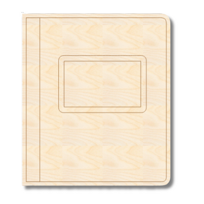 Unfinished Wood Etched Composition Notebook Shape | Paint By Line Crafts | up to 30" DIY