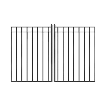 [12-18FT] Heavy-Duty Madrid-Style Premium Steel Dual-Swing Driveway Gate (SAK38546)