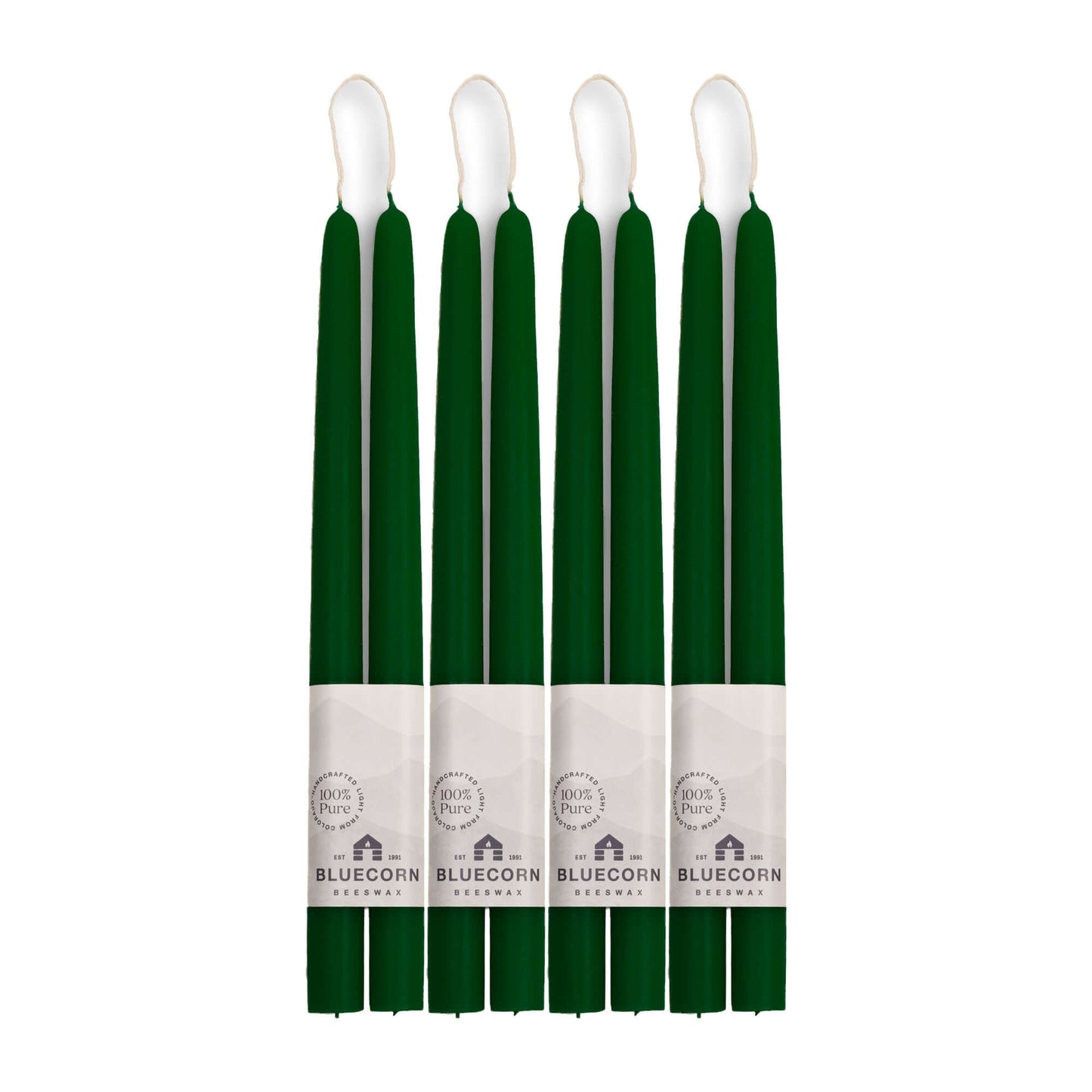 Hand-Dipped Beeswax Taper Candles - Bulk 4-Pair Bundle