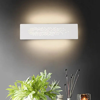 DecorBites™ 12" Minimalist Linear LED Wall Sconce in Black/White: Up and Down Iron Shade Wall Mount Lamp