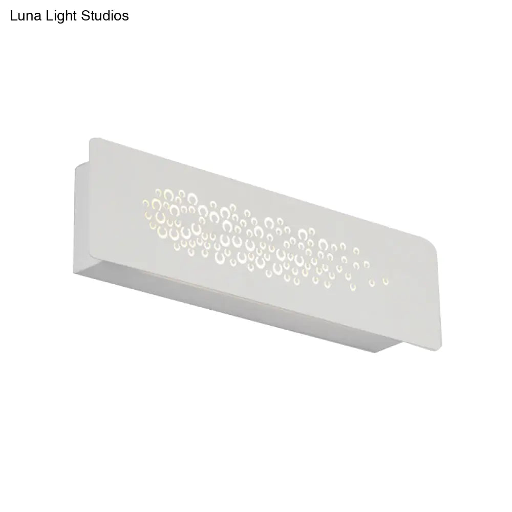 DecorBites™ 12" Minimalist Linear LED Wall Sconce in Black/White: Up and Down Iron Shade Wall Mount Lamp