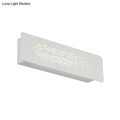 DecorBites™ 12" Minimalist Linear LED Wall Sconce in Black/White: Up and Down Iron Shade Wall Mount Lamp