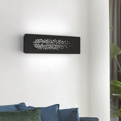 DecorBites™ 12" Minimalist Linear LED Wall Sconce in Black/White: Up and Down Iron Shade Wall Mount Lamp