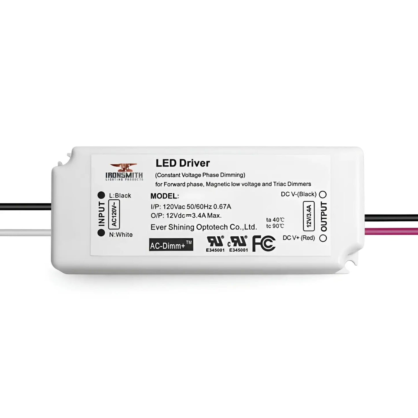 120V AC - 27V to 42V DC | 21W Flicker Free LED Driver and Dimmer