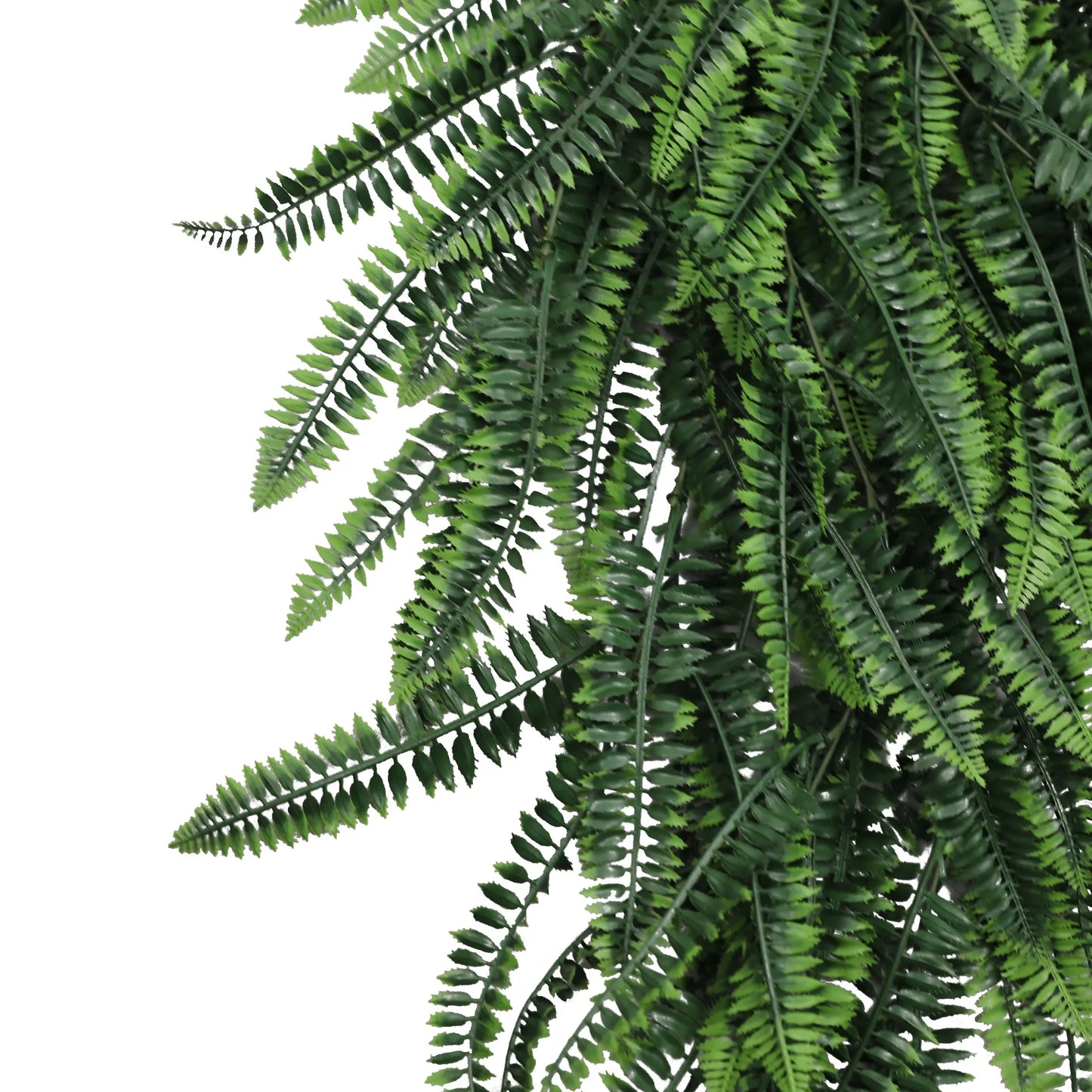 Dense Boston Fern Garland Artificial Hanging Bush 10.6×33in – NFPA701 Fire Rated – UV Resistant