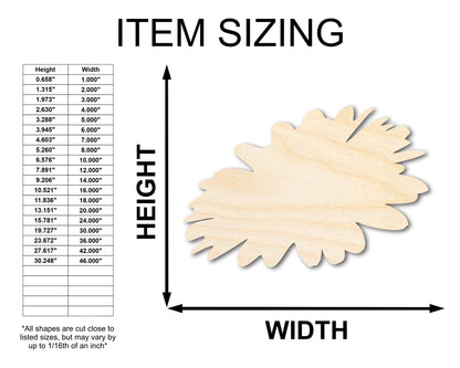 Unfinished Wood Dandelion Shape - Flower Craft - up to 46" DIY