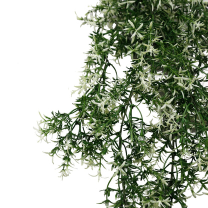 Star Jasmine Vine Artificial Hanging Plant 7.8×30in – NFPA701 Fire Rated – UV Resistant