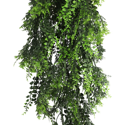 Mediterranean Fern Vine Artificial Hanging Plant 8.6×30in – NFPA701 Fire Rated – UV Resistant