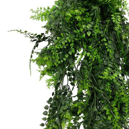 Mediterranean Fern Vine Artificial Hanging Plant 8.6×30in – NFPA701 Fire Rated – UV Resistant