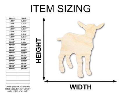 Unfinished Wood Goat Shape - Farm Animal Craft - up to 46" DIY