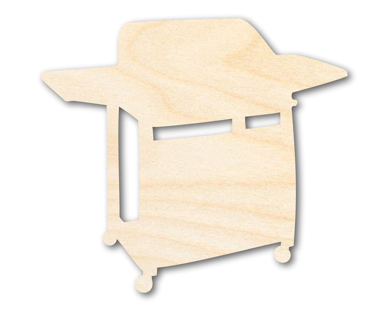 Unfinished Wood BBQ Grill Shape - Craft - up to 46" DIY