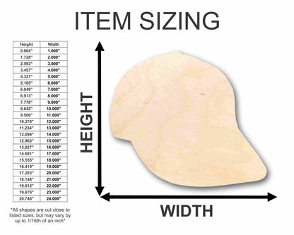 Unfinished Wood Hat Silhouette Cutout - Craft- up to 46" DIY