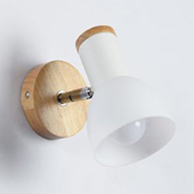 DecorBites™ Frosted Glass & Metal Torch Wall Lamp - Contemporary White Study Room Light