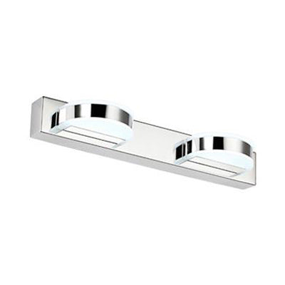 DecorBites™ Waterproof LED Vanity Mirror Light with Acrylic Lampshade - Chrome Sconce Lamp in Warm/White Light
