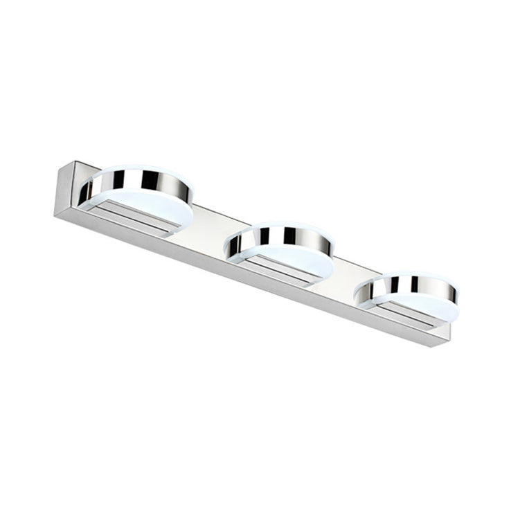 DecorBites™ Waterproof LED Vanity Mirror Light with Acrylic Lampshade - Chrome Sconce Lamp in Warm/White Light