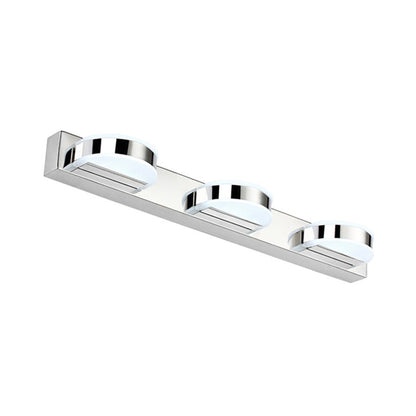DecorBites™ Waterproof LED Vanity Mirror Light with Acrylic Lampshade - Chrome Sconce Lamp in Warm/White Light