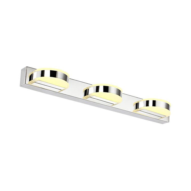 DecorBites™ Waterproof LED Vanity Mirror Light with Acrylic Lampshade - Chrome Sconce Lamp in Warm/White Light