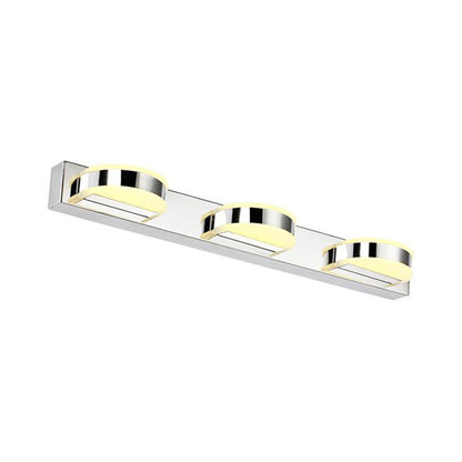 DecorBites™ Waterproof LED Vanity Mirror Light with Acrylic Lampshade - Chrome Sconce Lamp in Warm/White Light