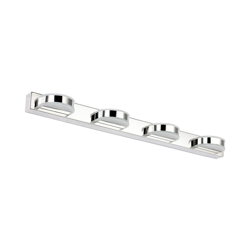 DecorBites™ Waterproof LED Vanity Mirror Light with Acrylic Lampshade - Chrome Sconce Lamp in Warm/White Light