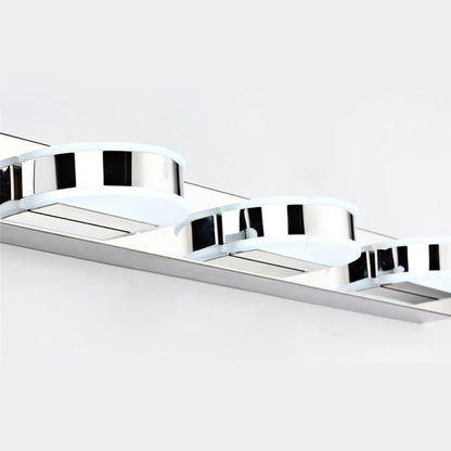 DecorBites™ Waterproof LED Vanity Mirror Light with Acrylic Lampshade - Chrome Sconce Lamp in Warm/White Light