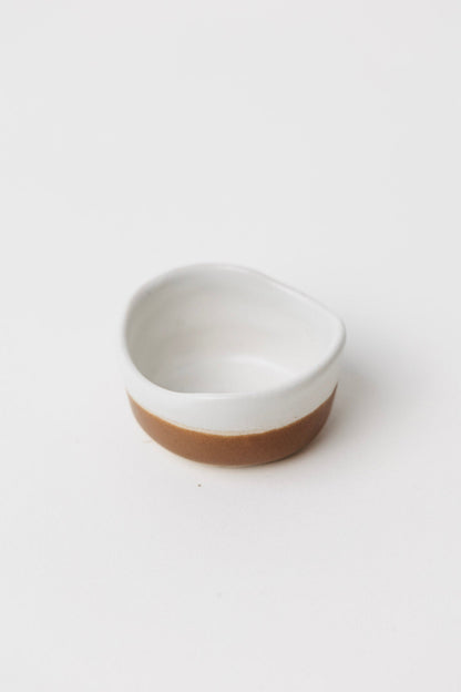 Waylon Pinch Bowl - Brown/White - Set of 4