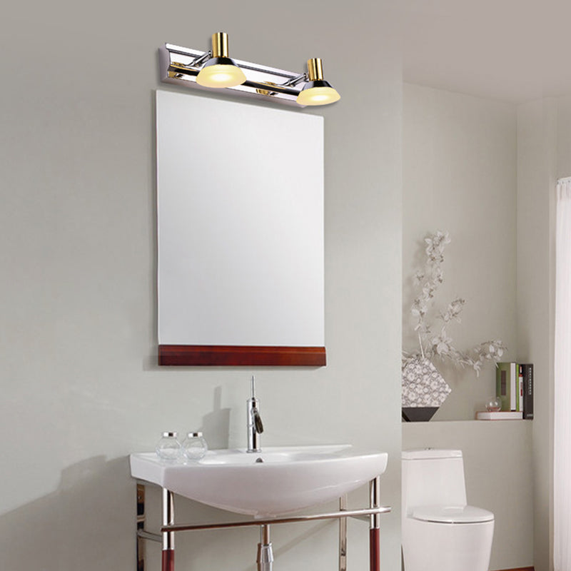DecorBites™ Modern Stainless Steel Wall Light with Acrylic Cone Shade - 2/3 Lights - Warm/White Lighting