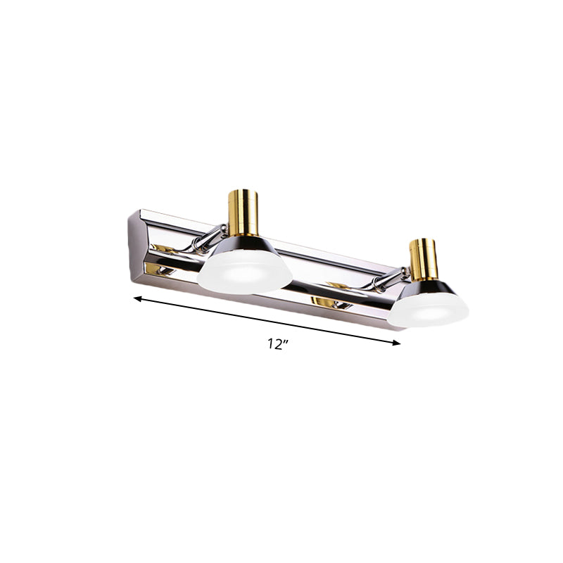 DecorBites™ Modern Stainless Steel Wall Light with Acrylic Cone Shade - 2/3 Lights - Warm/White Lighting