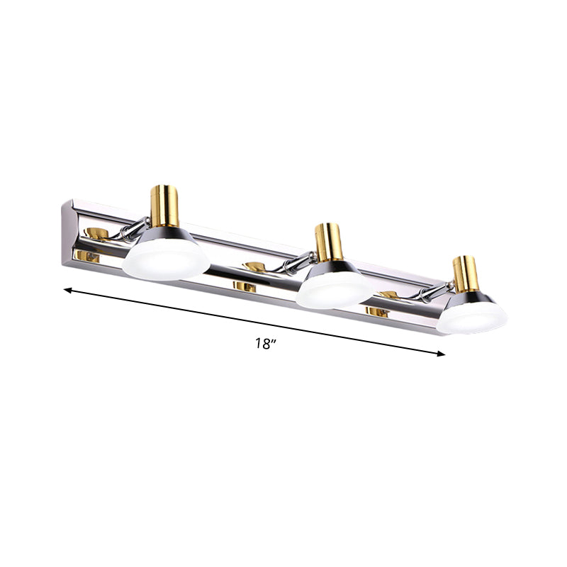DecorBites™ Modern Stainless Steel Wall Light with Acrylic Cone Shade - 2/3 Lights - Warm/White Lighting