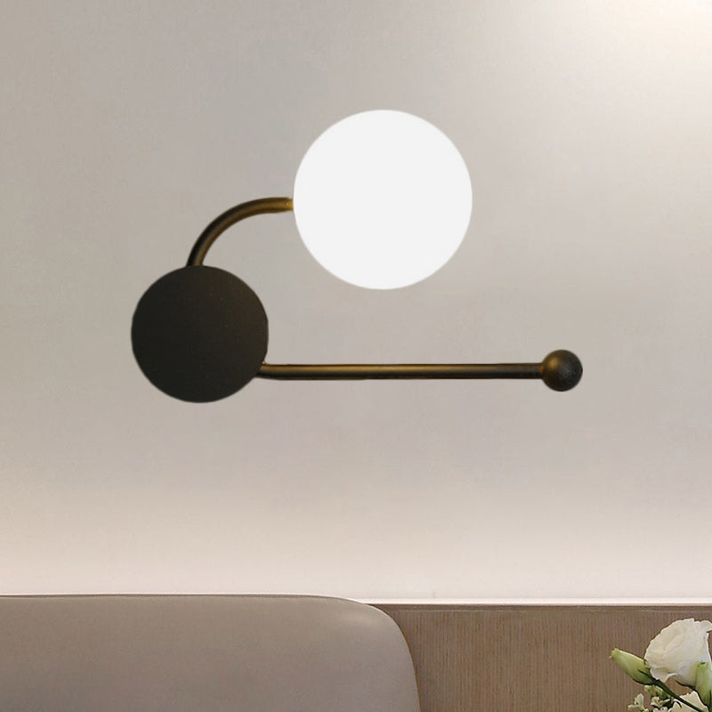 DecorBites™ Nordic Style PVC Round Wall Sconce Light - Black/Gold Wall Mounted Lamp