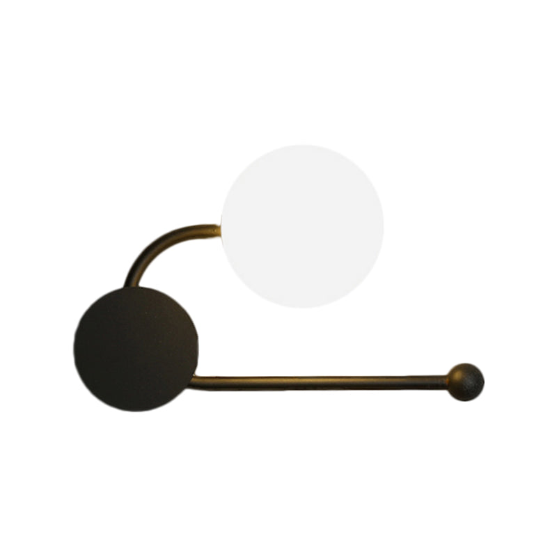DecorBites™ Nordic Style PVC Round Wall Sconce Light - Black/Gold Wall Mounted Lamp