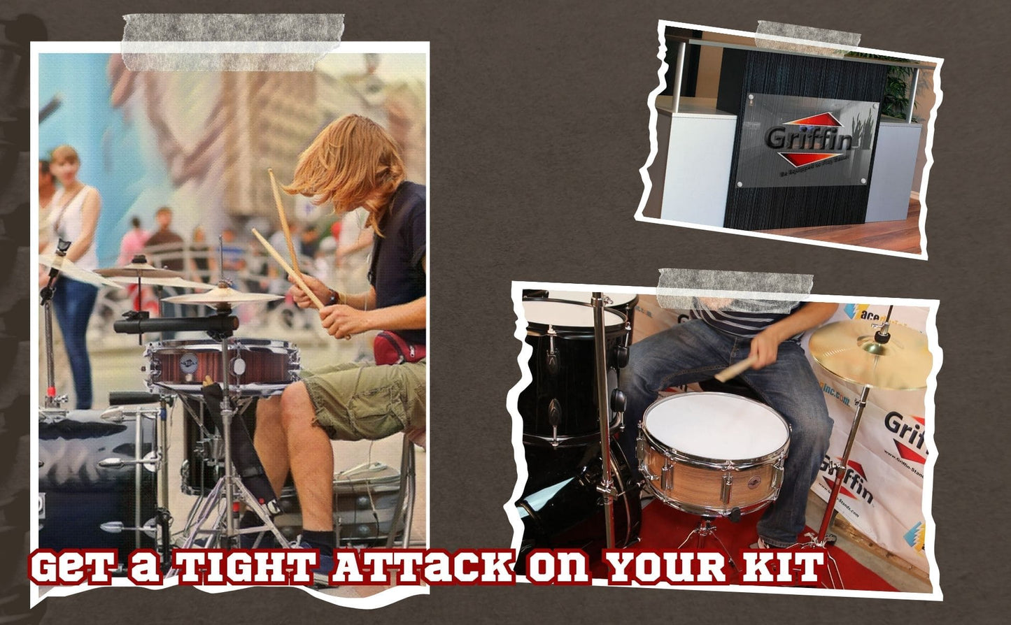 Piccolo Snare Drum 13" x 3.5" by GRIFFIN | 100% Poplar Wood Shell with Black Hickory Finish & Coated Drum Head | Professional Drummers Deluxe Percussion Instrument with Bright Tone & Brilliant Attack