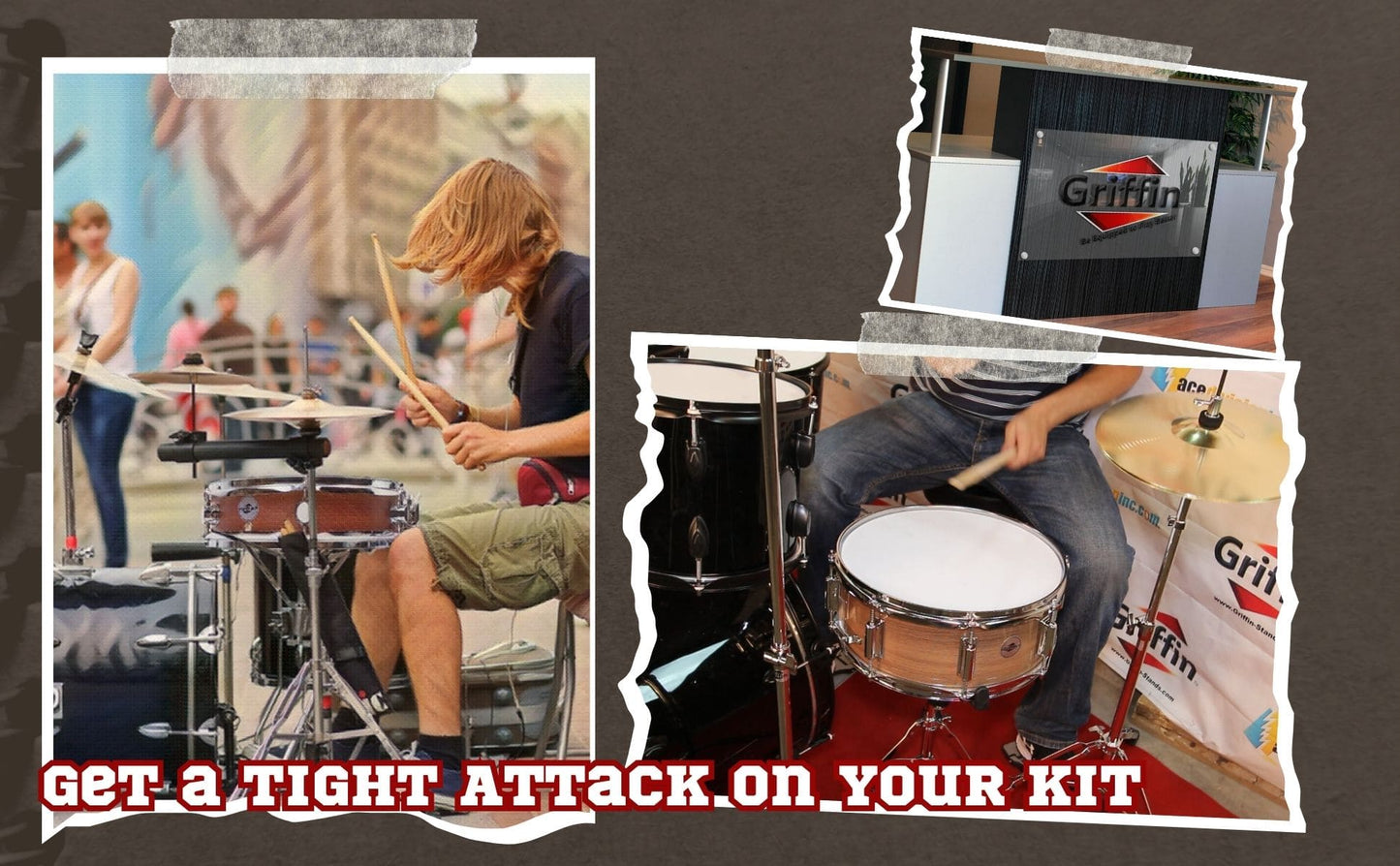 Piccolo Snare Drum 13" x 3.5" by GRIFFIN | 100% Poplar Wood Shell with Flat Hickory Finish & Coated Drum Head | Drummers Acoustic Marching Kit Percussion Instrument with Snare Strainer Throw Off Set