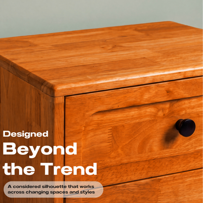 Savana Solid Wood 2-Drawer Nightstand