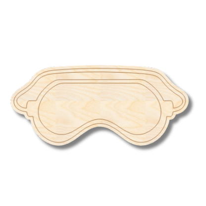 Unfinished Wood Etched Ski Goggles Up Shape | Paint By Line Crafts | up to 30" DIY