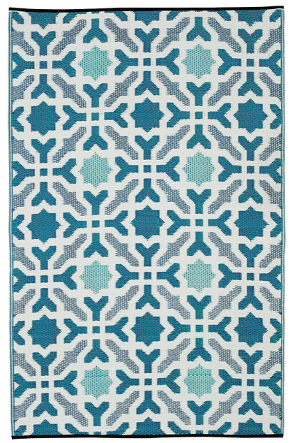 Seville - Multicolor Blue Outdoor Rug for Patio FINAL SALE