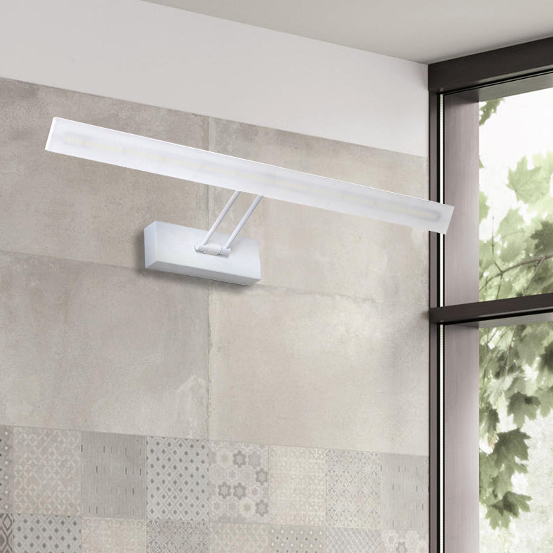 DecorBites™ Modern Rectangular Wall Light - Black/White - 16.5"/20.5" W LED Acrylic Vanity Lighting - Warm/White for Bathroom