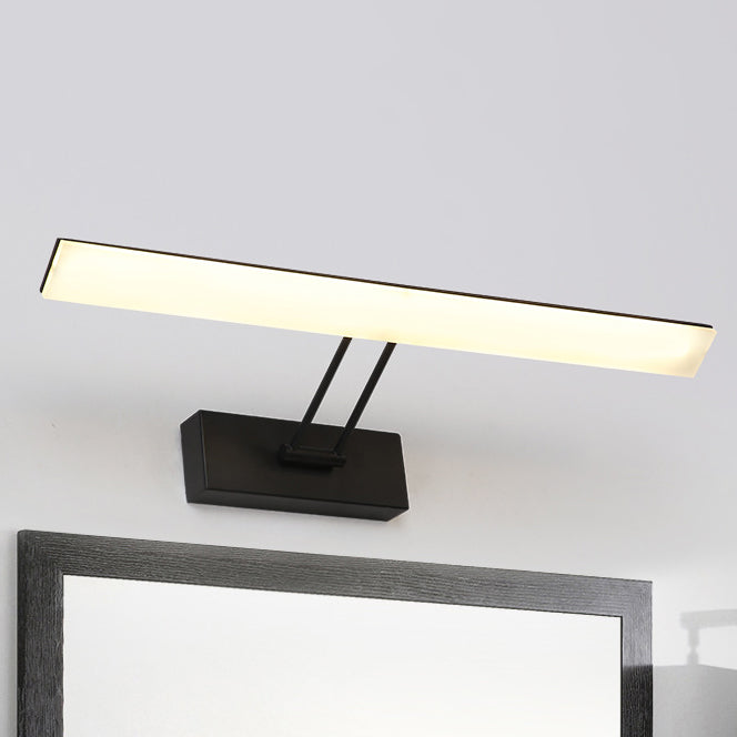 DecorBites™ Modern Rectangular Wall Light - Black/White - 16.5"/20.5" W LED Acrylic Vanity Lighting - Warm/White for Bathroom
