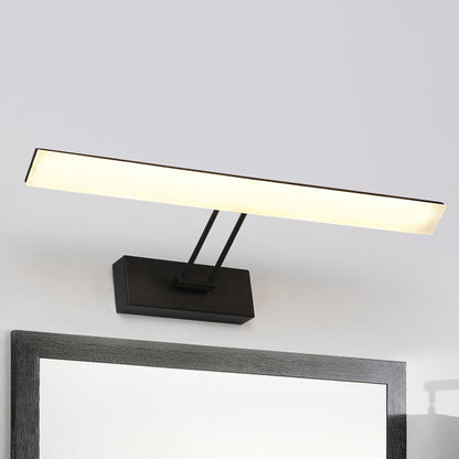 DecorBites™ Modern Rectangular Wall Light - Black/White - 16.5"/20.5" W LED Acrylic Vanity Lighting - Warm/White for Bathroom