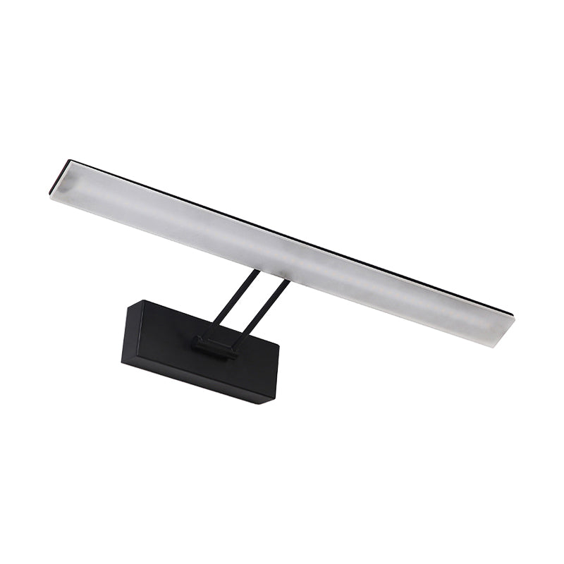 DecorBites™ Modern Rectangular Wall Light - Black/White - 16.5"/20.5" W LED Acrylic Vanity Lighting - Warm/White for Bathroom