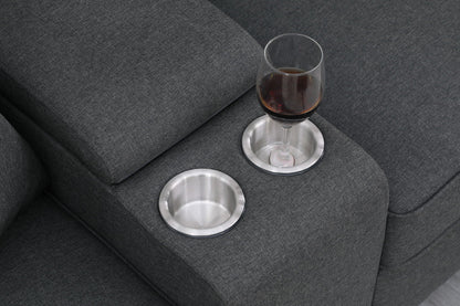 Tina - 8 Piece Upholstered Sectional With Ottoman