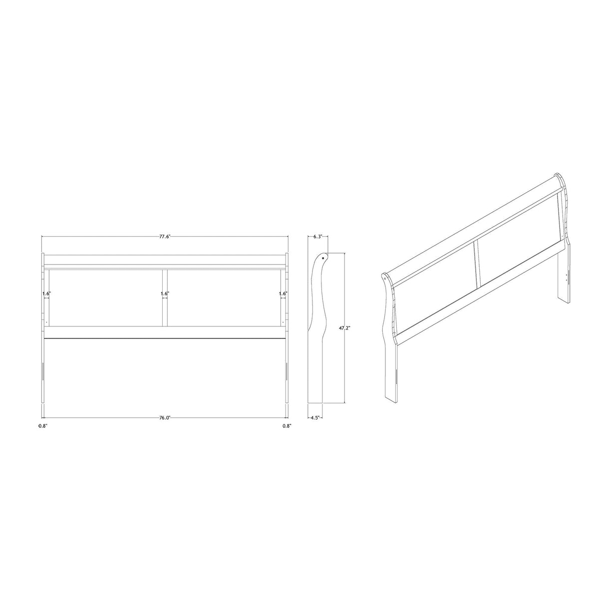 Charlston - 5 Piece Bedroom Set With LED Headboard
