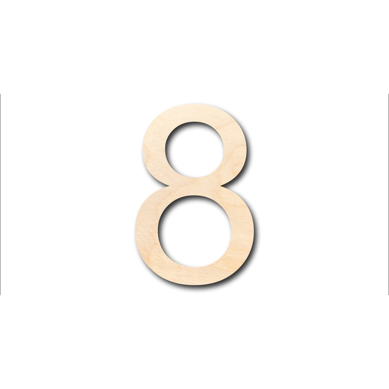 Unfinished Wood Arial Number 8 Shape - Craft - up to 46" DIY