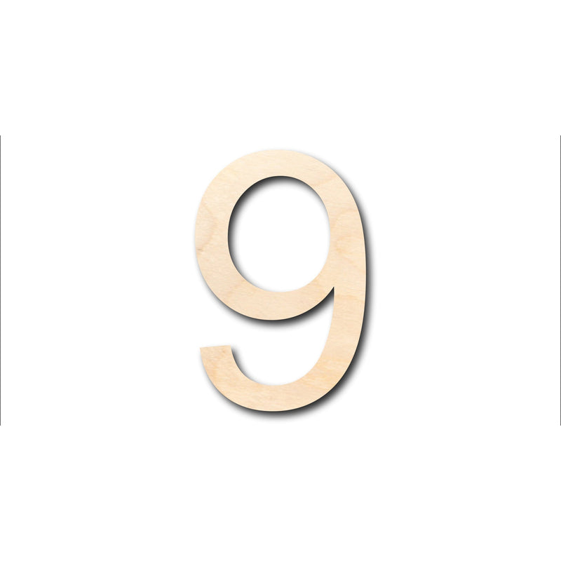 Unfinished Wood Arial Number 9 Shape - Craft - up to 46" DIY