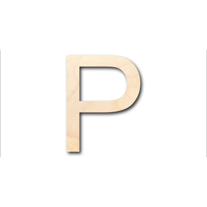 Unfinished Wood Arial Letter P Shape - Craft - up to 46" DIY