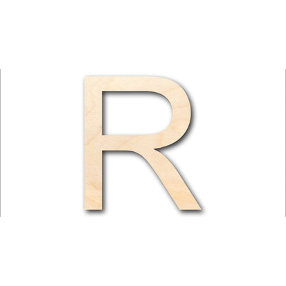 Unfinished Wood Arial Letter R Shape - Craft - up to 46" DIY