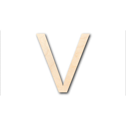 Unfinished Wood Arial Letter V Shape - Craft - up to 46" DIY