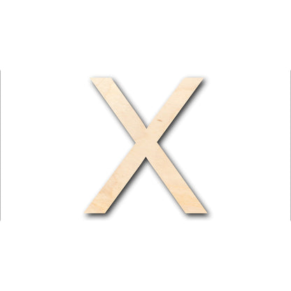 Unfinished Wood Arial Letter X Shape - Craft - up to 46" DIY
