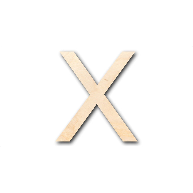Unfinished Wood Arial Letter X Shape - Craft - up to 46" DIY
